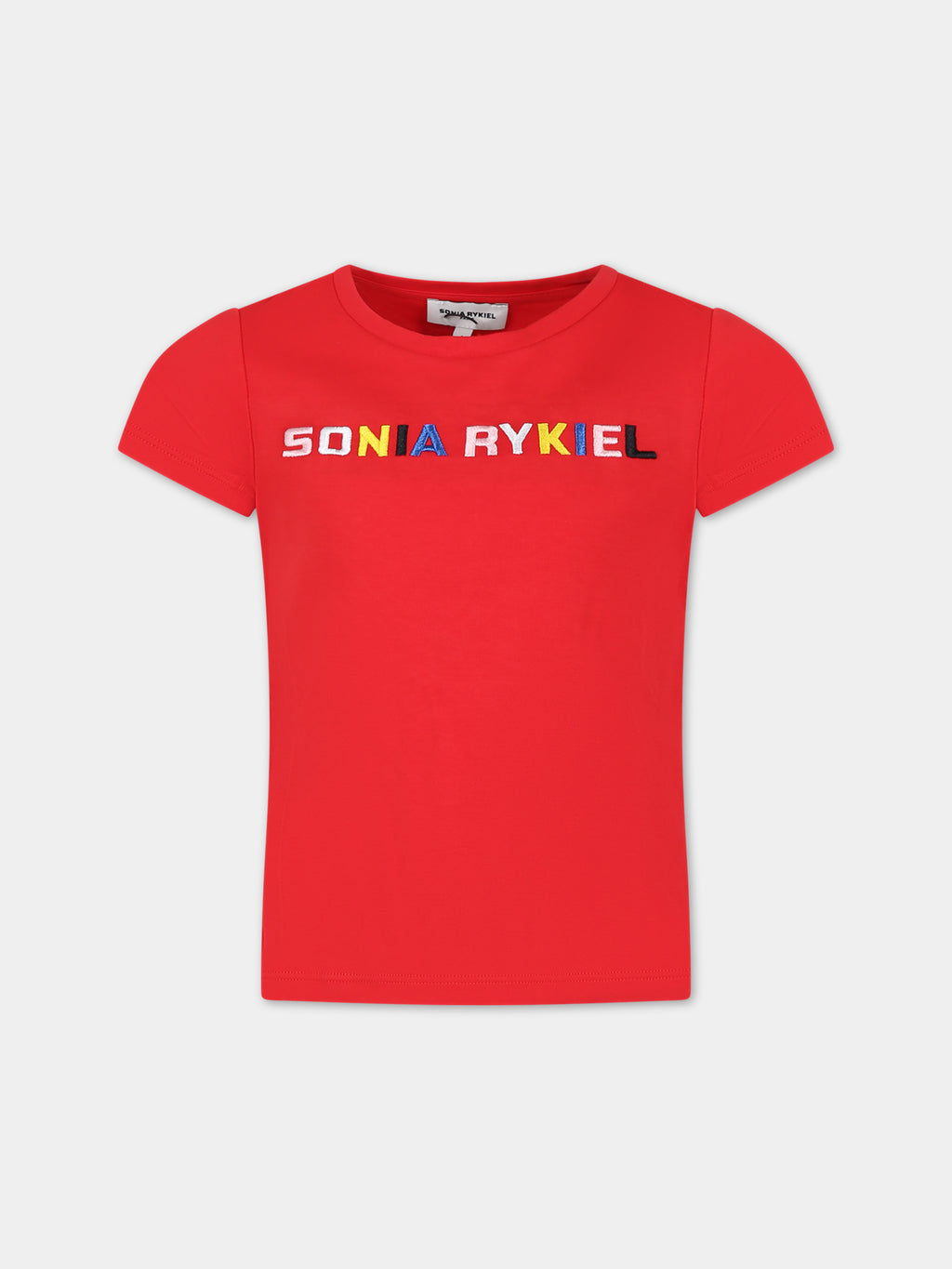 T-shirt rouge pour fille avec logo